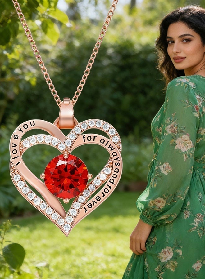 مجموعة هدايا زهور محفوظة: وردة حمراء دائمة مع قلادة وأقراط للأم والابنة والزوجة في ذكرى زواجهما وأعياد ميلادهما. - Image 4