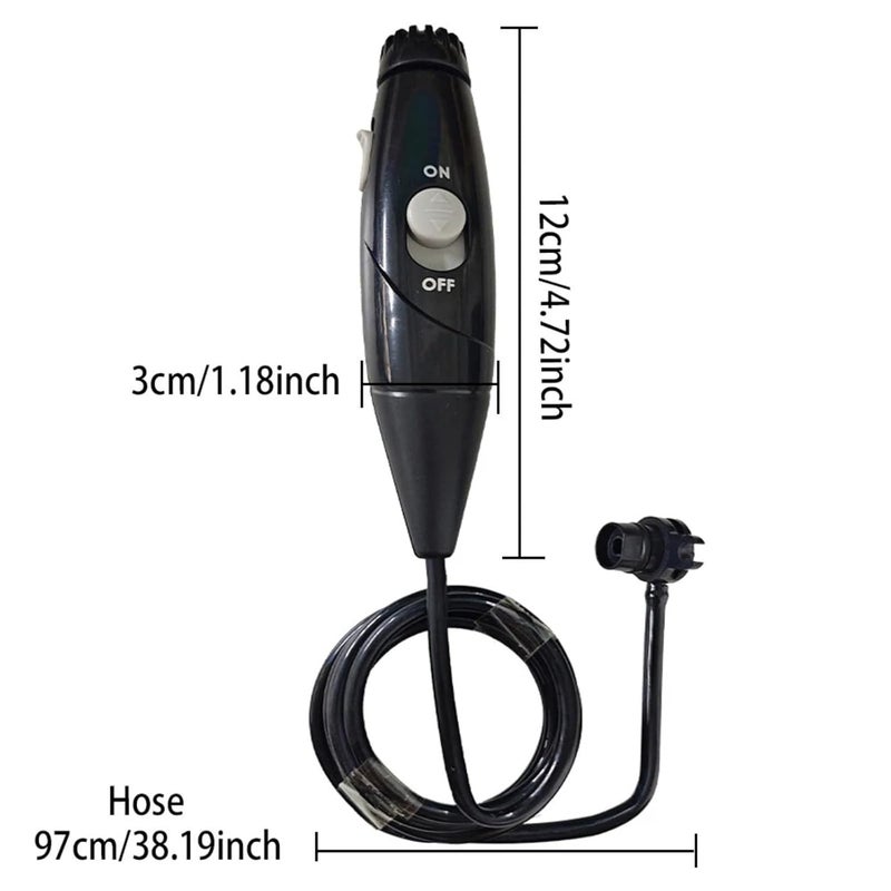 Yooreps Replacement Hose and Handle Parts Compatible with Waterpik Replacement Parts - Waterpik Water Flosser WP-100 WP-300 WP-660 WP-900 Series Oral Irrigator, Oral Hygiene Accessories(Slide Switch, Black) - Image 4