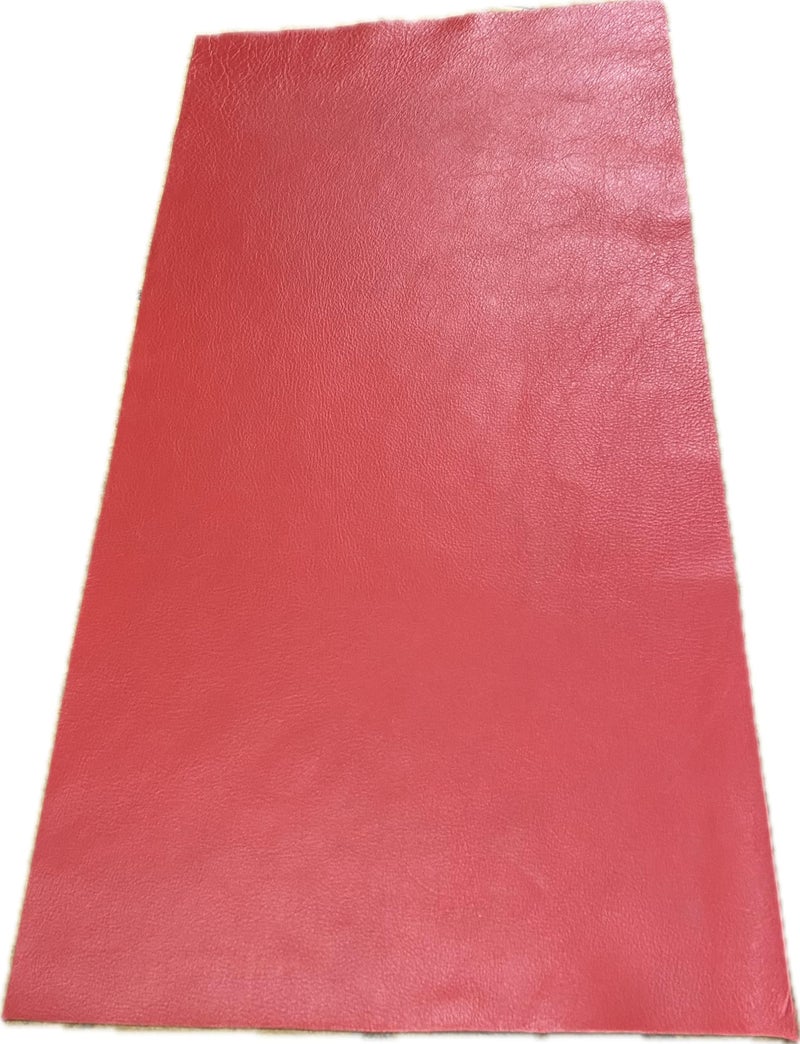 Reed Leather Hides - Cow Skins (12 X 24 Inches 2 Square Foot, RED)