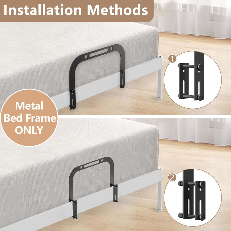 DELLAN Mattress Slide Stopper, DELLAN Non-Slip Gripper Retainer Bar, Mattress Holder for 1.5 "x 2.9" Bed Frame to Prevent Sliding (2 Pack) - Image 4