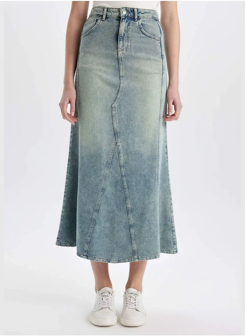 DeFacto Long Fit Jean Long Skirt