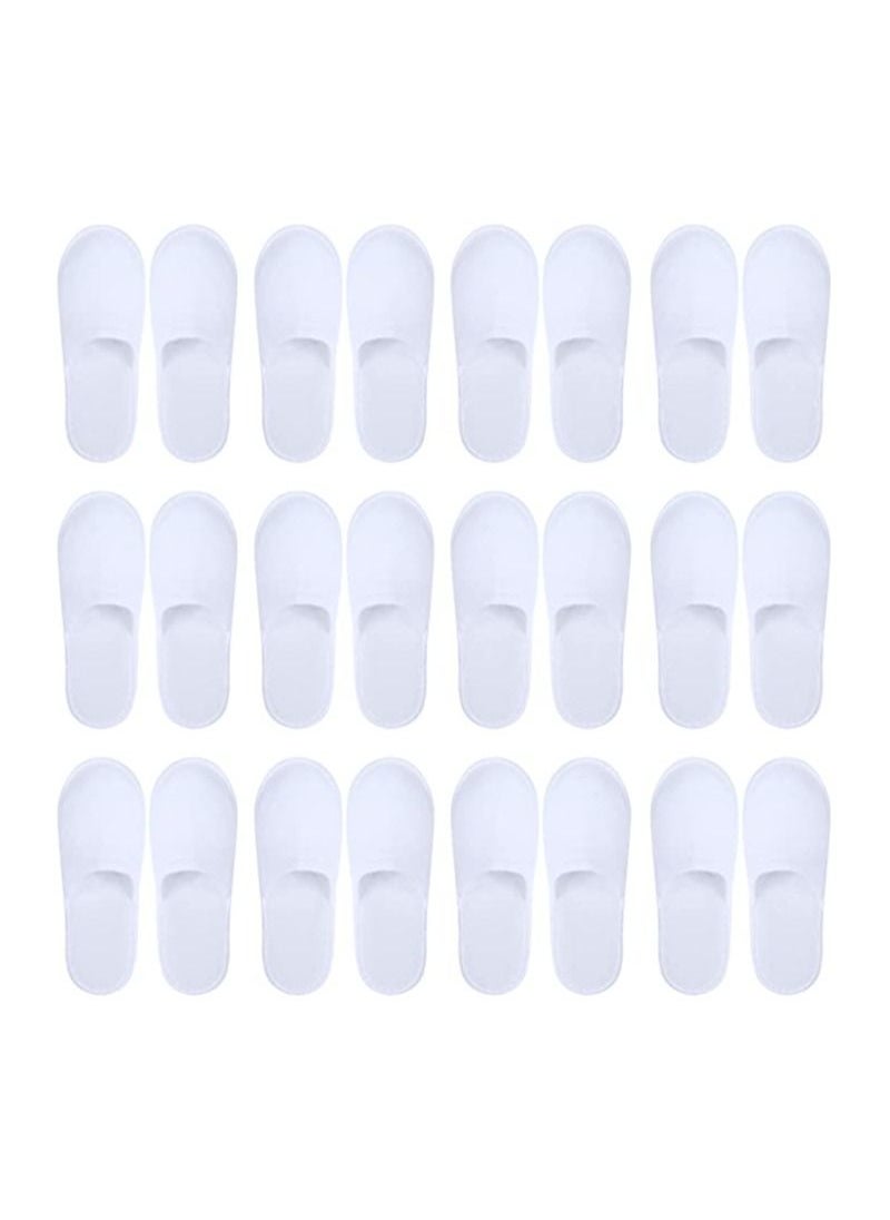 LA PERLA TECH  12 Pairs Disposable Spa Slippers Fluffy Closed Toe Spa Slippers for Hotel, Home, Guest Use 