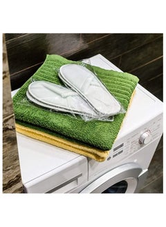 LA PERLA TECH  12 Pairs Disposable Spa Slippers Fluffy Closed Toe Spa Slippers for Hotel, Home, Guest Use  - Image 2