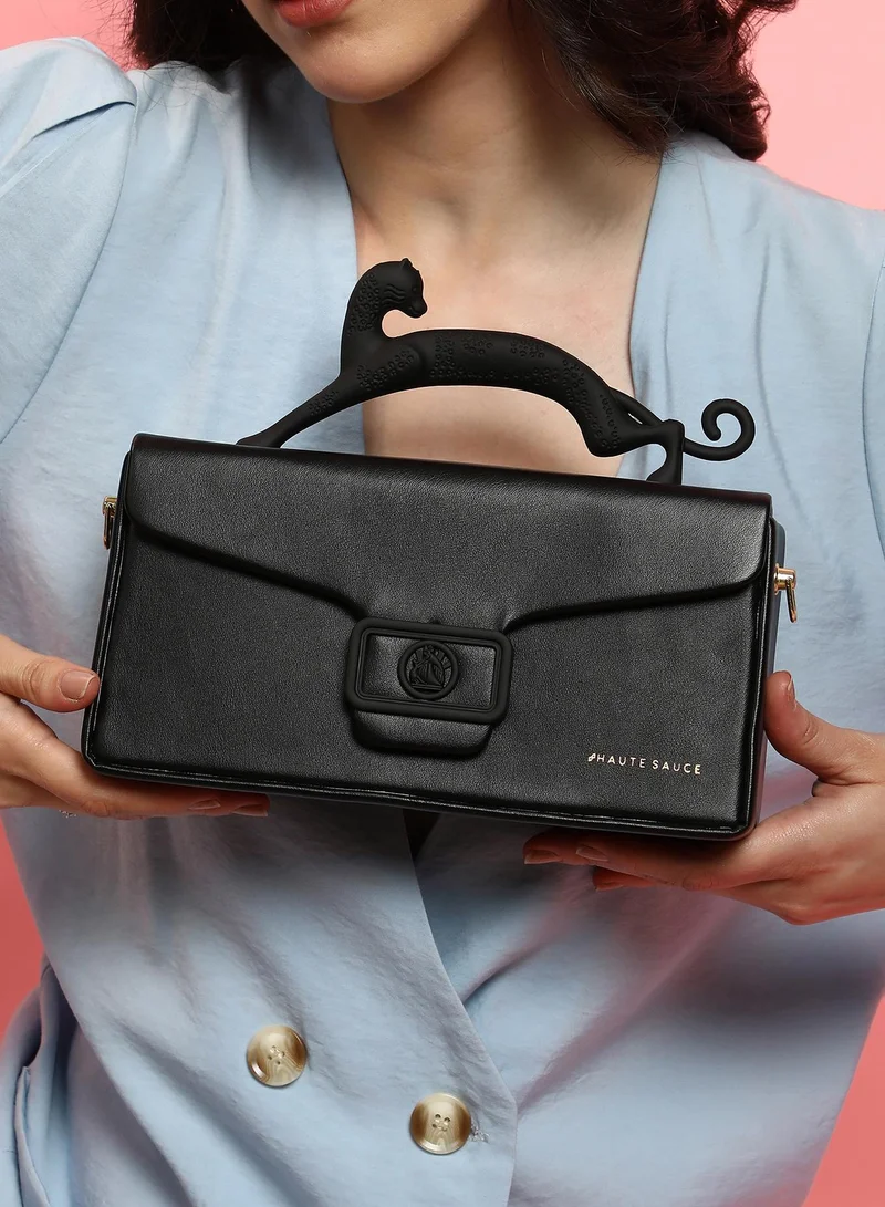 صوص هاوت حقيبة يد نسائية جاكوار فروست - أسود ليلي