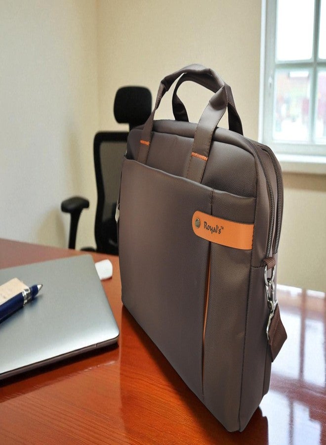 Brown Color Laptop Briefcase 15.6 Inch Business Office Bag Laptop Bag for Men Women - Image 2
