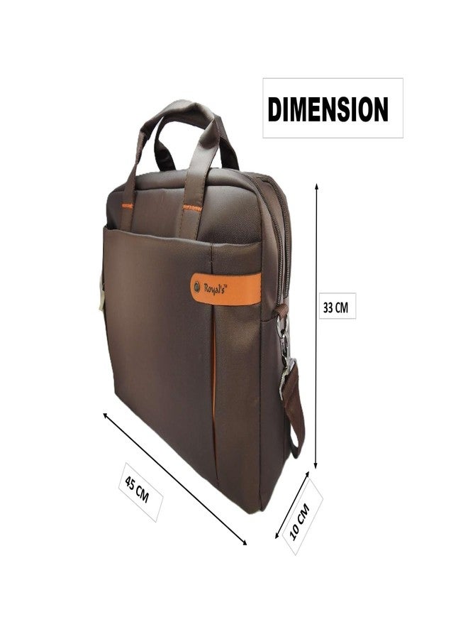 Brown Color Laptop Briefcase 15.6 Inch Business Office Bag Laptop Bag for Men Women - Image 5