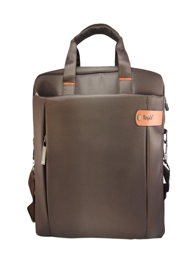 Brown Color Laptop Briefcase 15.6 Inch Business Office Bag Laptop Bag for Men Women - Image 1