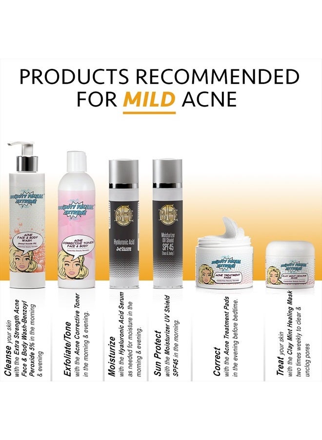 Acne Treatment Clay Mask- Clears Away Clogged Pores, Blackhead & Whitehead Pimples, Blemishes, Scars & Oily Skin for Face & Body. Ingredients Including Sulfur, Bentonite, Kaolin & Jojoba Oil.