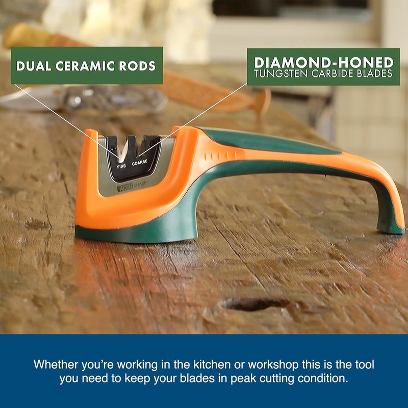 AccuSharp 039C Pull-Through Knife Sharpener-Orange/Green - Image 4