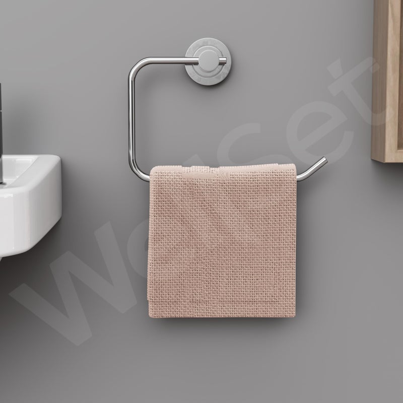 Well Set حلقة/حامل منشفة يد مدمجة من ويل سيت لحوض الغسيل وحامل مناديل للمطبخ (عبوة من 2 قطعة) - Image 4