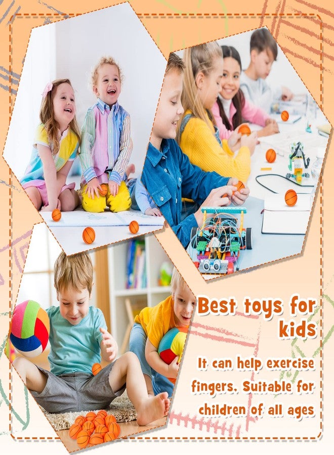 Leitee 120 Pcs Mini Basketball Soft Foam Stress Balls Small Squeeze Basketball Toys 1.6 inch Bouncy Ball for Anxiety Stress Relief Party Favor Decoration School Reward Present Game - Image 4