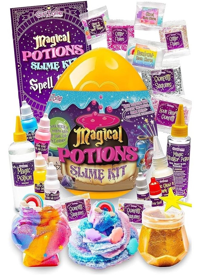GirlZone GirlZone Magic Potion Slime Kit SpellBinding Potion Making Kit for Girls to Make 6 Magical Mixies with Secret Ingredients and a Star Wand GiftReady Magic Potion Kit and Kids Potion Kit  - Image 4