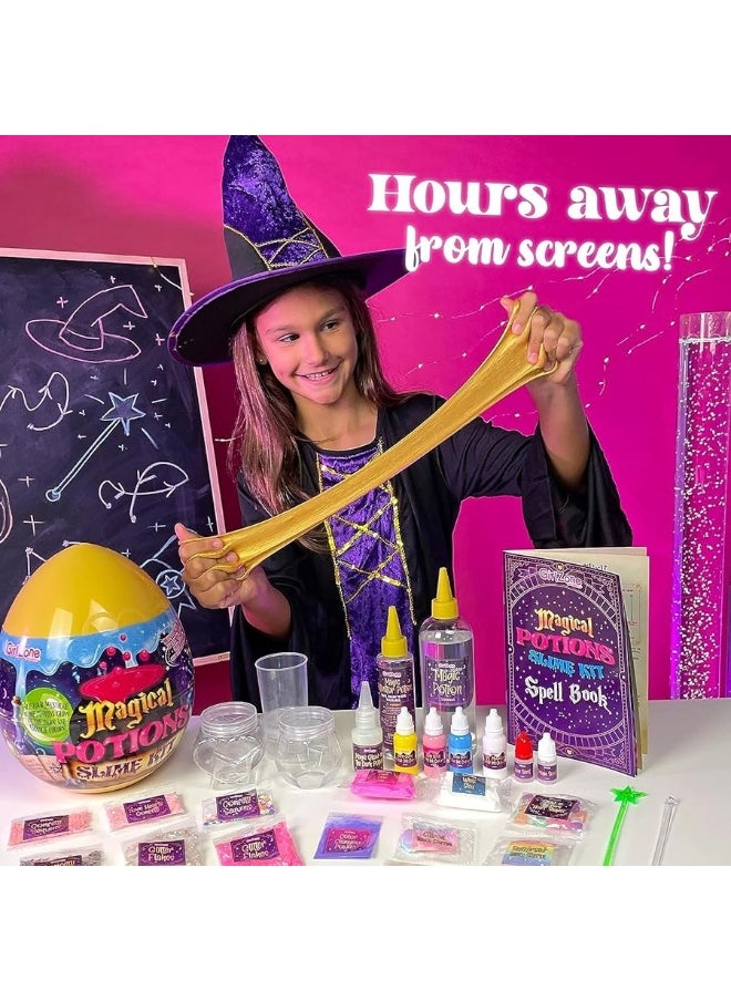 GirlZone GirlZone Magic Potion Slime Kit SpellBinding Potion Making Kit for Girls to Make 6 Magical Mixies with Secret Ingredients and a Star Wand GiftReady Magic Potion Kit and Kids Potion Kit  - Image 2