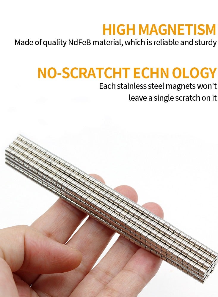 200pcs 0.12x0.12 inch Neodymium Magnet Round Permanent Magnetic Small NdFeB Refrigerator Magnets 3x3mm - Image 3