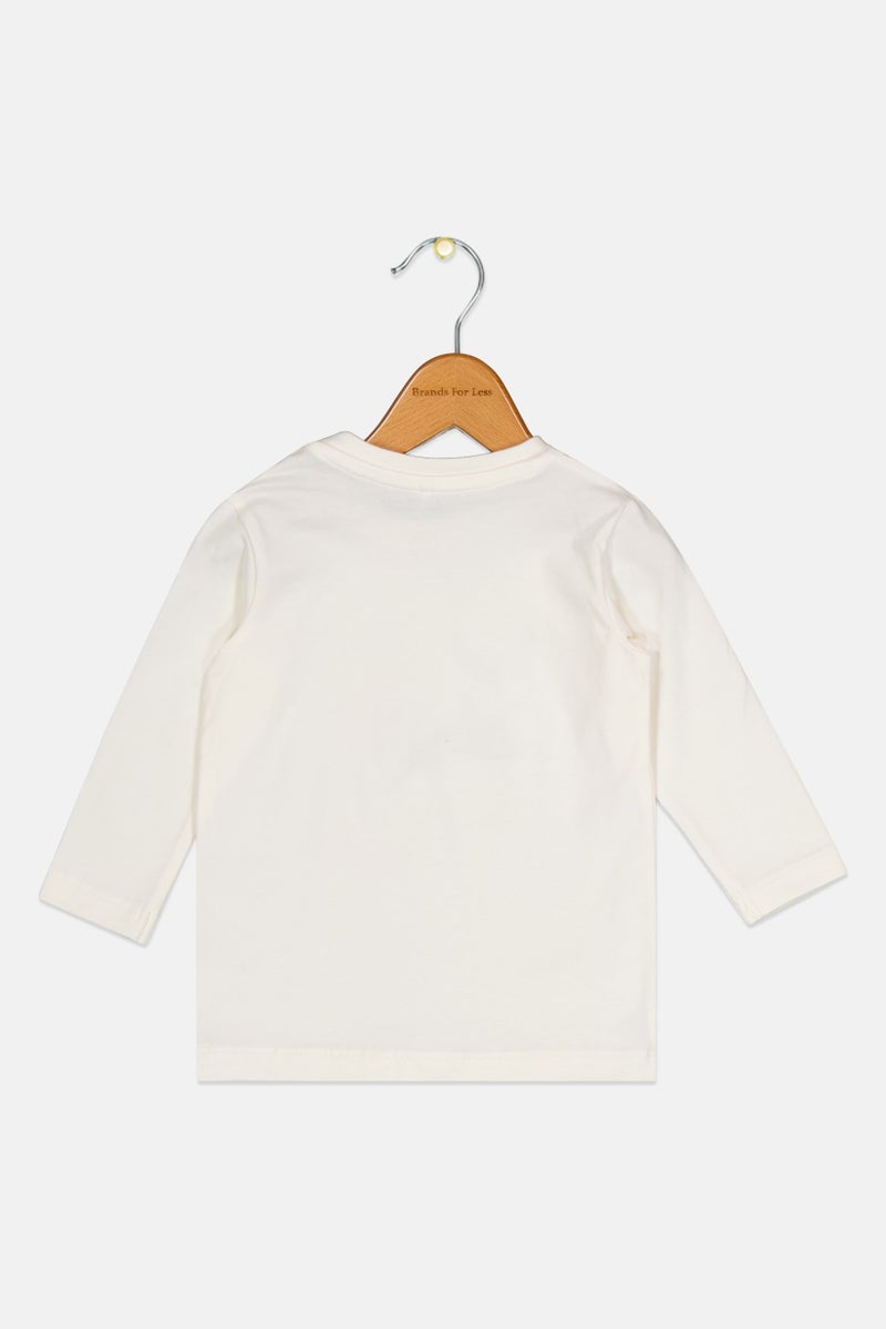 NAME IT Toddlers Boy Graphic Print Long Sleeves T-Shirt, White - Image 2