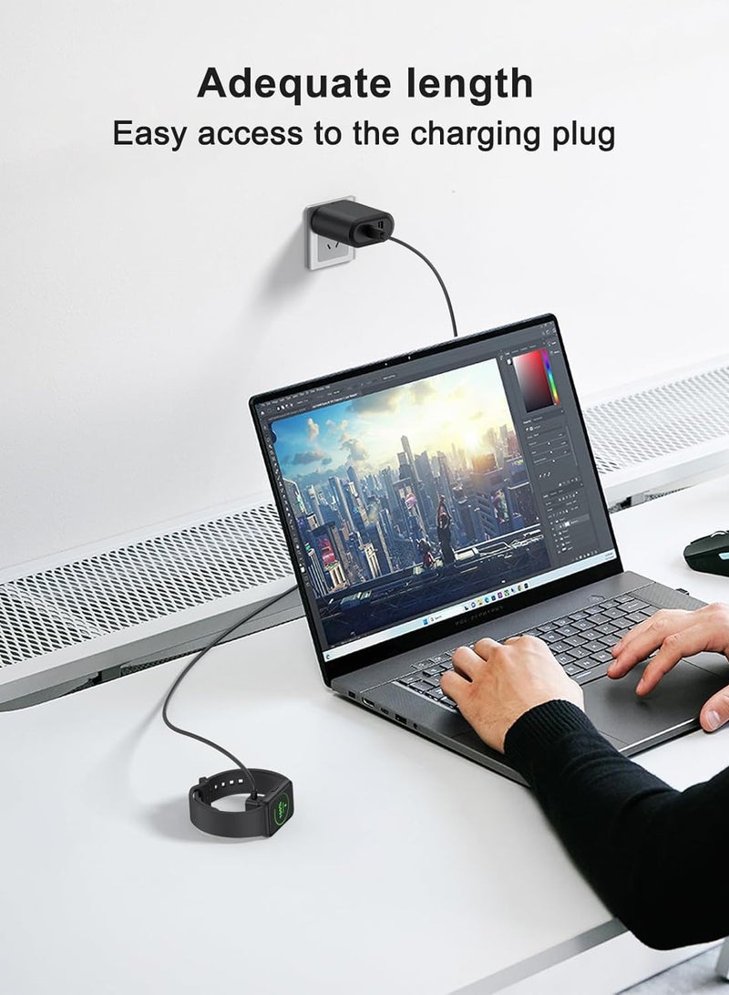 HablTech Charger for Galaxy Fit 3 SM-R390, Replacement USB Charging Cable Cord for Samsung Galaxy Fit 3 Smart Watch (3.3ft/100cm, Black)Type C - Image 5