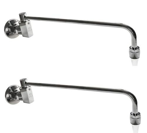 Sunrise Heavy Duty 12 Automatic Water Flow Swing Faucet for Commercial Grade Wok Range Wall Mounted 2