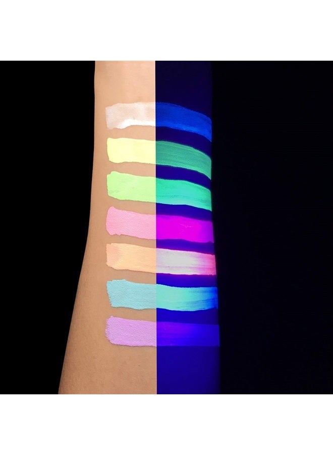 ONMAY Water Activated UV Reactive Hydra Eyeliner, 7 Color Aqua Eye Liner UV Glow Blacklight Body Face Paint Makeup Kit - Neon Bundle - Image 2