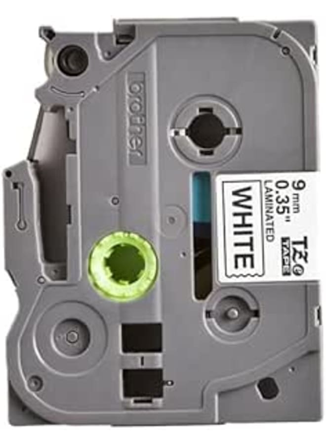 Durable 9mm Laminated Label Tape for Clear Indoor/Outdoor Marking – Compatible with Brother TZe-221 P-touch Label Makers – Black on White – 8m Roll