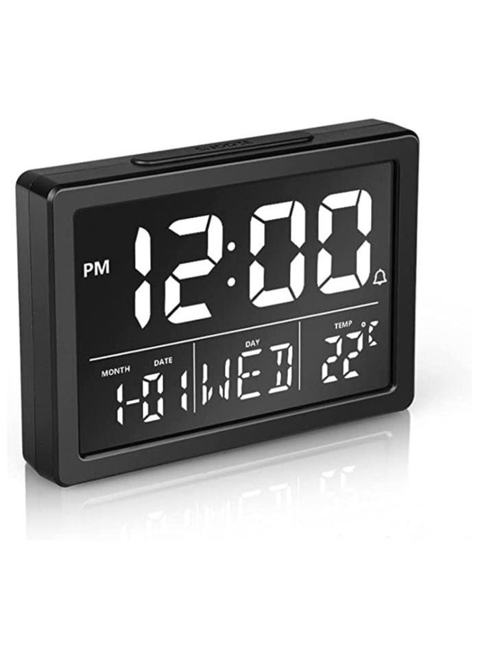 Large LED Digital Alarm Clock With USB Charger Ports Adjustable Size 6 Brightness Levels 12/24H Snooze Digit Display Bedroom Bed Desk