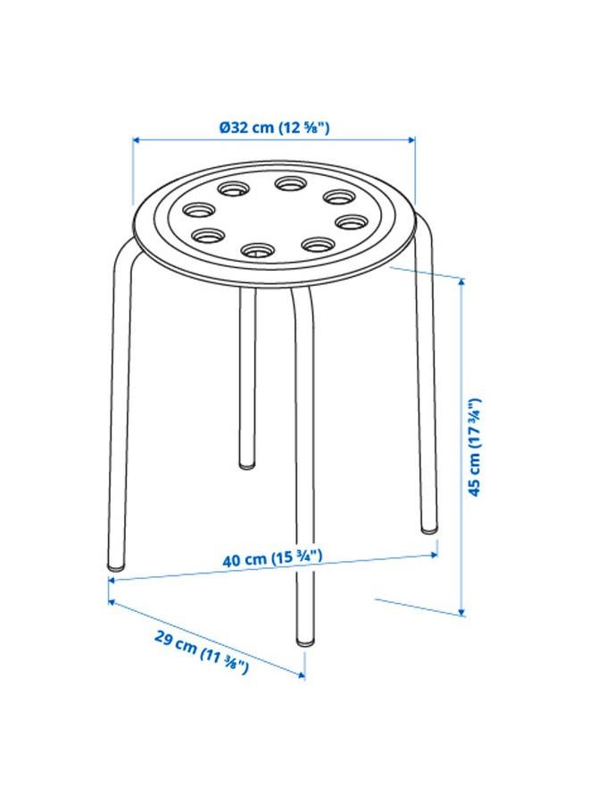 Green Tiger Stool, Blue, 45 Cm - Image 4