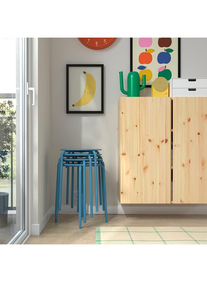 Green Tiger Stool, Blue, 45 Cm - Image 2