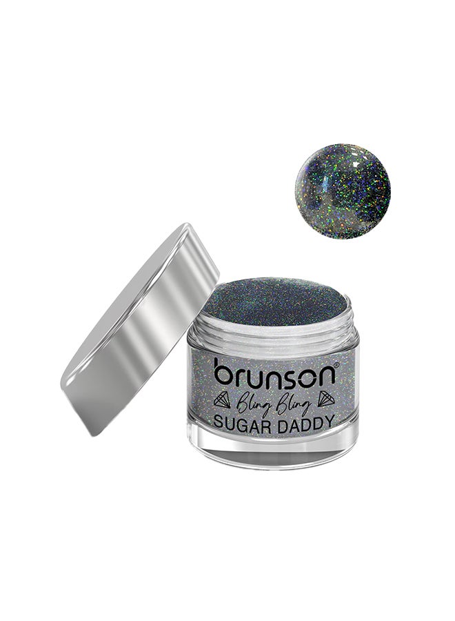 brunson Acrylic Nail Powder DIP And Buff System, Sugar Daddy Glittered 30ml BJEW004