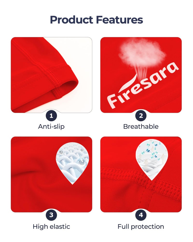 Firesara Fabric Swim Cap, High Elasticity Swimming Cap Keeps Hair Clean Breathable Fit Both Long Hair Short Hair, Swim Caps Woman Girls Men Kids One Size Hat - Image 2