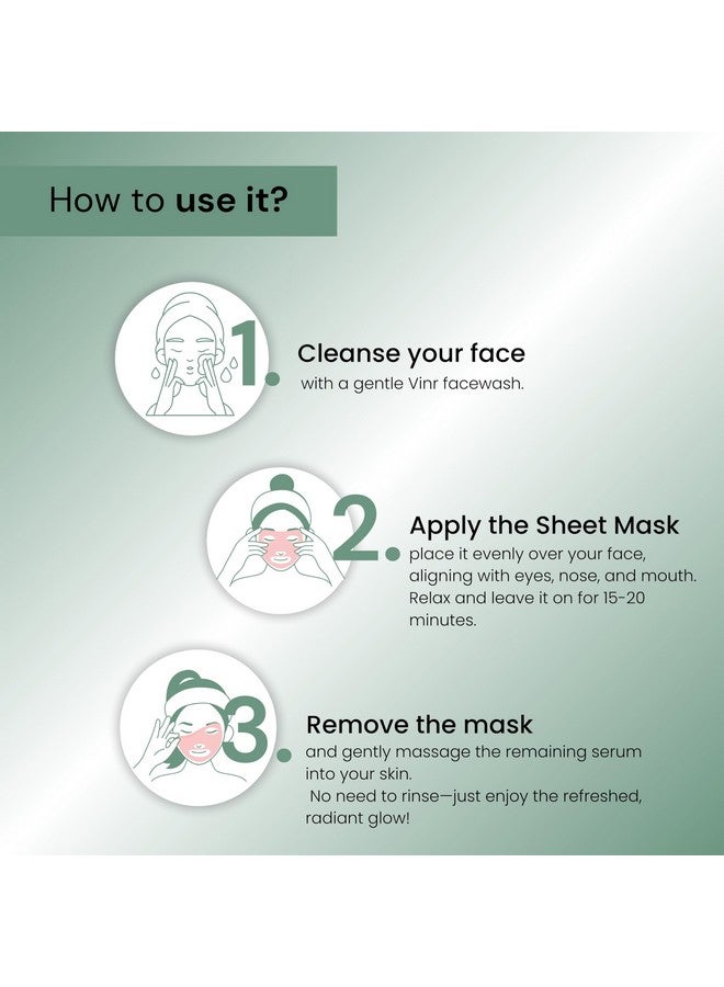 VINR D-Tan Face Sheet Mask with Grape Seed Extract, (20ml) (Pack of - 2) - Image 3