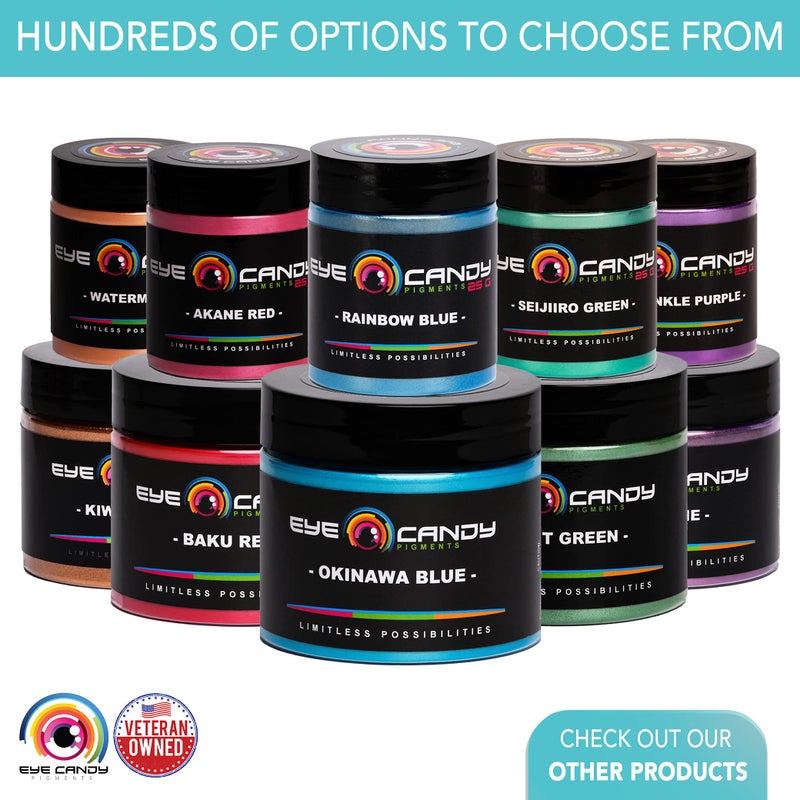 Eye Candy Green Mica Pigment Powder Set O - Mica Powder for Epoxy Resin Art - Woodworking - Cosmetic Grade Mica Powder - Bath Bombs - Pigment Powder Variety Pack - 50g - Non-Toxic - Skin Safe - Image 5