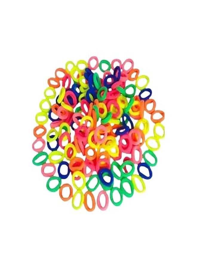 Hyrgracee Girls and Kids Soft Premium Cotton Hair Elastic Rubber Bands, Stretchable, No Damage, Tight, Non-slippery, Stretchable and Pastel (Pack of 100) - Image 1