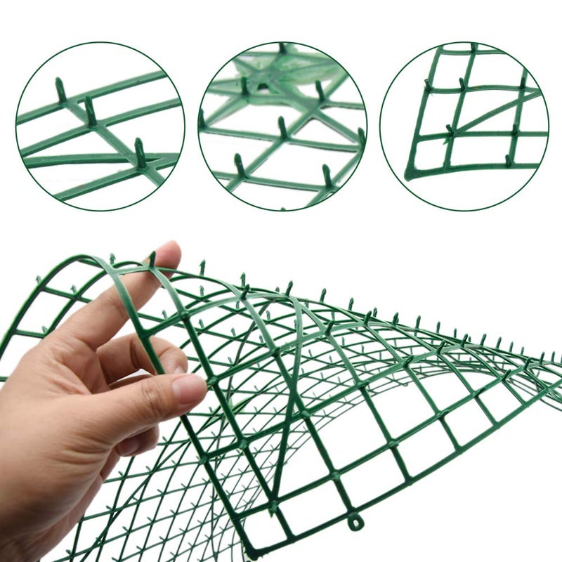 HONUTIGE 10 Pack Grid Plant Wall Frames, Plastic Frame for Flowers Wall Arches Backdrop DIY Decorative Fences Panel Wall Display for Artificial Flowers Plant Base - Image 4