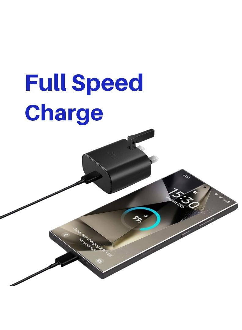 USB-C Super Fast Charging Charger with Type-C Cable – Compatible with S25, S24, S23, S22, S21, S20 Ultra and More - Image 3