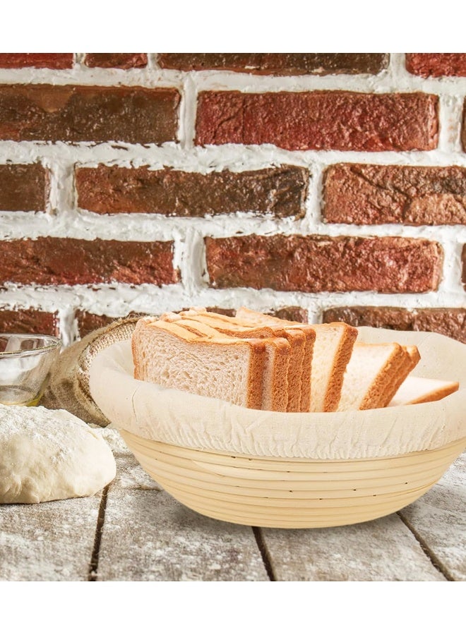 4PCS 10 Inch Banneton Proofing Cloth Liner, Rattan Bread Baking Basket Cover - Image 5