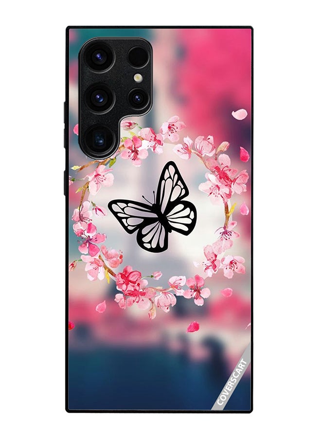 COVERSCART Protective Case Cover For Samsung Galaxy S25 Ultra Butterfly In Flower Ring Design Multicolour
