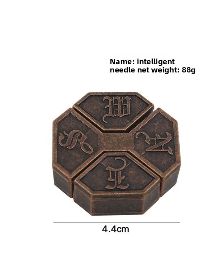 Intelligence Needle Gossip Lock Zinc Alloy Unlocking Ring Unlocking Adult Intelligence Buckle-Color:Intelligence Needle (gossip Lock) 88g  - Image 2