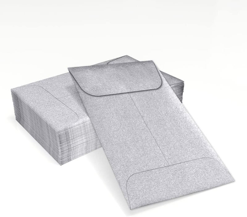 LUXPaper أظرف العملات رقم 1 | 2 1/4" × 3 1/2" | فضي معدني | 80 رطل. نص | 500 كمية - Image 5