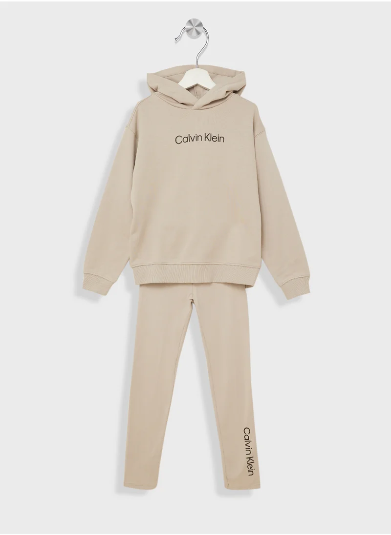 Calvin Klein Jeans Youth Logo Hoodie & Leggings Set