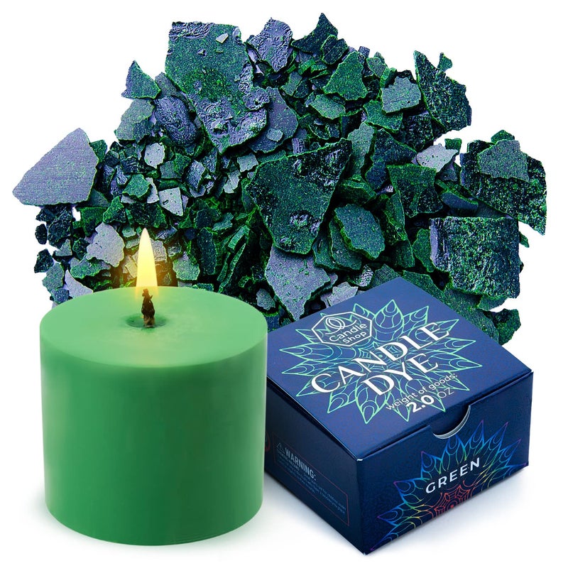 Green Candle Dye 2oz for Soy Candle Making Highly Concentrated Candle Wax Dyes Candle Shop Premium Color Dye Chips for Soy Wax Beeswax Paraffin