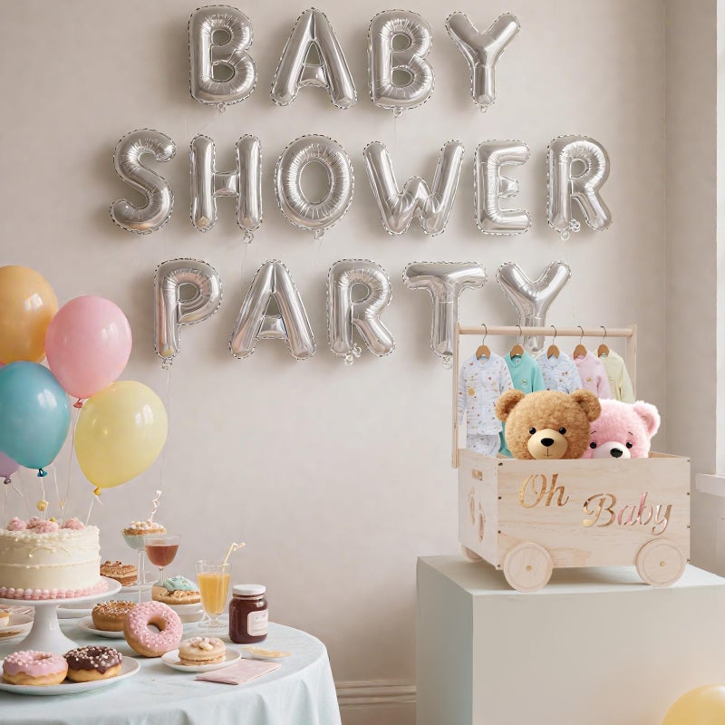 HMAZAE Baby Shower Gifts Baskets, Wooden Baby Closet Gifting for Newborn Boys and Girls, Wood Crate Box with Handle and Wheels, Personalized Cute Babyshower Decorations Basket for New Born - Image 3