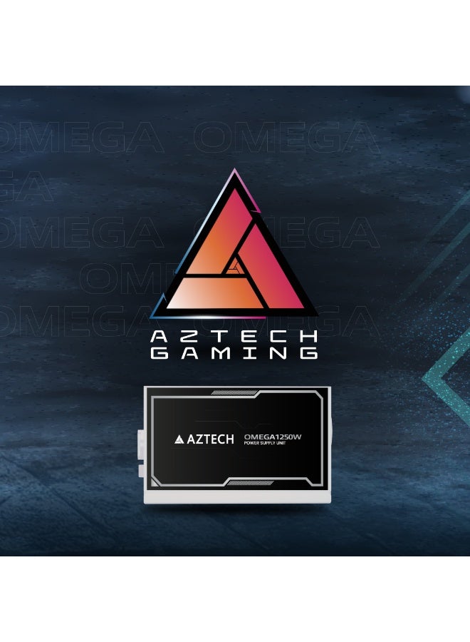 Aztech أوميغا 1250 واط 80 بلس ذهبية ATX 3.1 & PCIe 5.1 جاهز مزود طاقة كامل التعديل مروحة هجينة فائقة الهدوء 120 مم، مكثفات يابانية 100% 105 درجة مئوية، تحكم في الضوضاء صفر دورة في الدقيقة مزود طاقة RTX 40 و Ryzen و Intel - Image 4