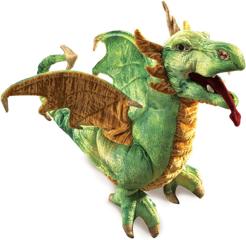 Folkmanis Wyvern Dragon Plush Hand Puppet - Engaging Interactive Toy for Storytelling and Play - Image 1