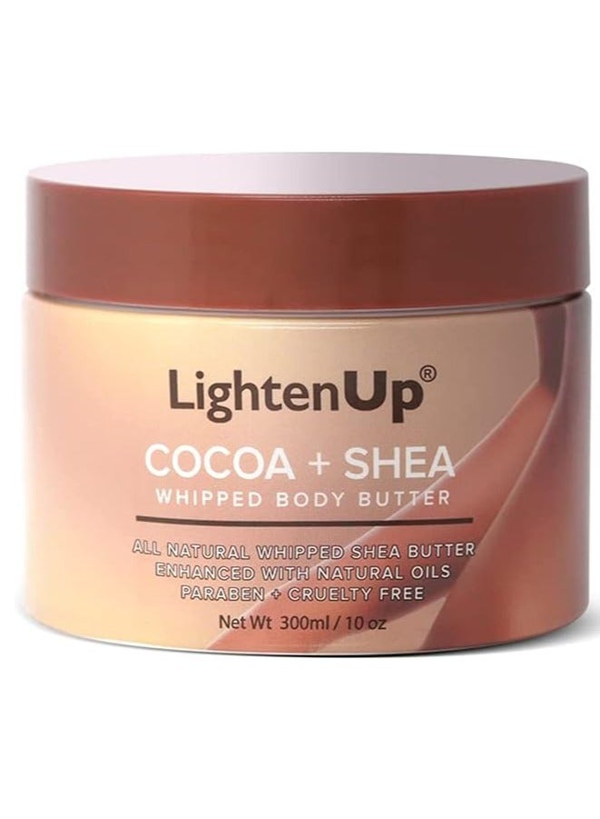 LIGHTENUP OMIC Lighten-Up Whipped Cocoa Butter - 10.1 fl oz/ 300 ml - Natural Moisturizer, Body Butter, DIY Recipes, Face and Body Butters, Cruelty-free, Natural Ingredients for Women and Men - Image 1