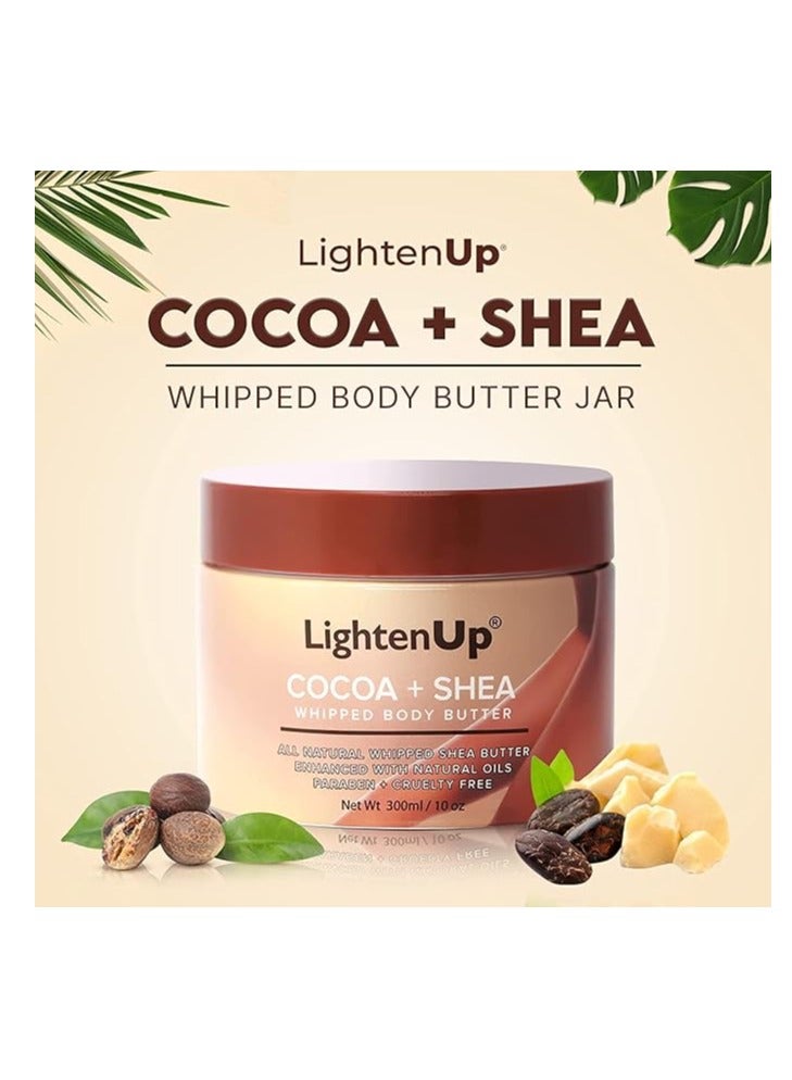 LIGHTENUP OMIC Lighten-Up Whipped Cocoa Butter - 10.1 fl oz/ 300 ml - Natural Moisturizer, Body Butter, DIY Recipes, Face and Body Butters, Cruelty-free, Natural Ingredients for Women and Men - Image 2