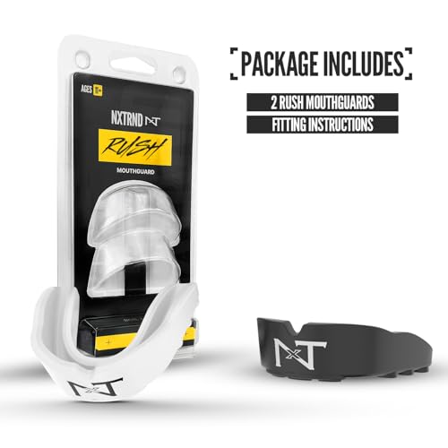 NXT NXTRND 2 Pack Nxtrnd Rush Mouth Guard for Boxing and Other Sports (Black & White) - Image 4