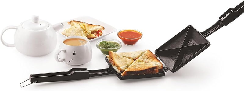Tosaa Quadra 4-Cut Gas Sandwich Toaster (Black) - Image 1