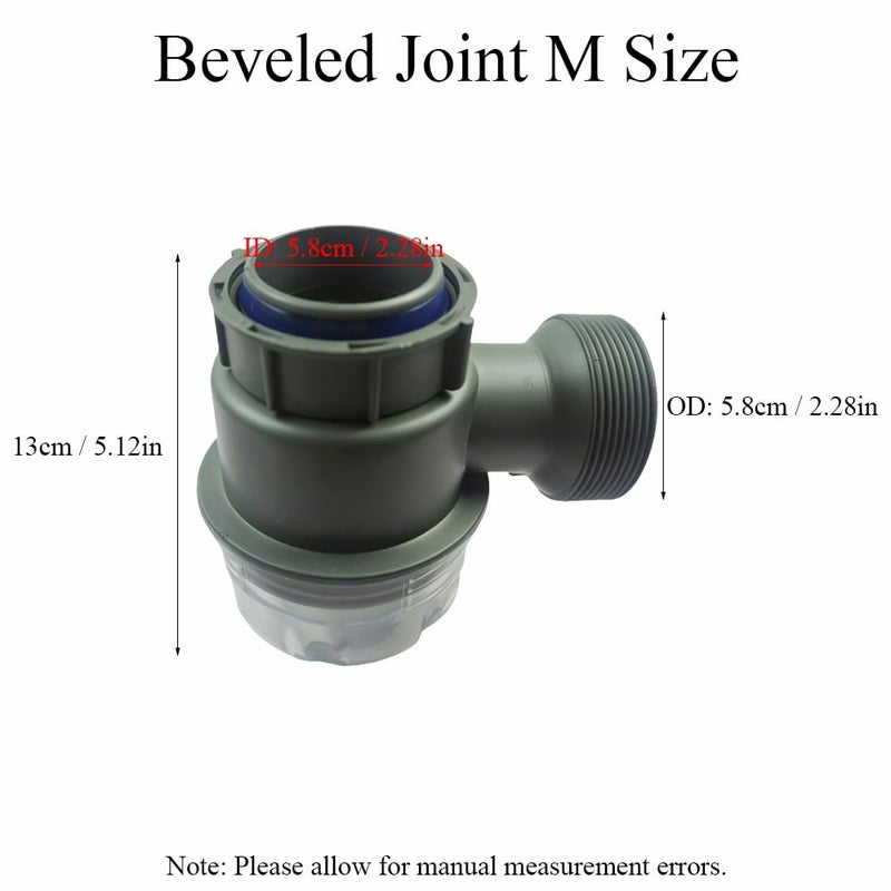 Beveled Joint M Size P Trap Sink Drain Replacement Visible Removable Easy Clean Valve For Kitchen Bathroom Garbage Disposal - Image 3