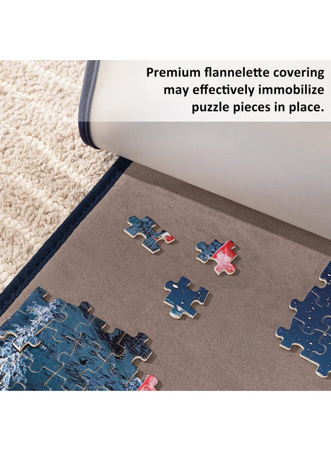 Tektalk Tektalk Jigsaw Puzzle Board with 6 Sorting Trays - Portable Puzzle Mat with Dustproof Cover for Storage - Non-Slip Surface, Up to 1000 Pieces, 30.7 20.9 in - Gray - Image 5