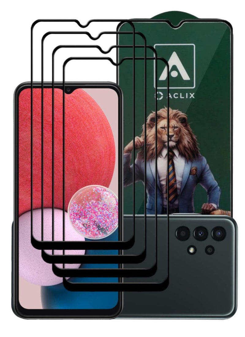 ACLIX 4 Pieces Antistatic ESD Dustproof Premium Quality High Definition Tempered Glass Screen Protector Designed For Samsung Galaxy A13 - Image 1