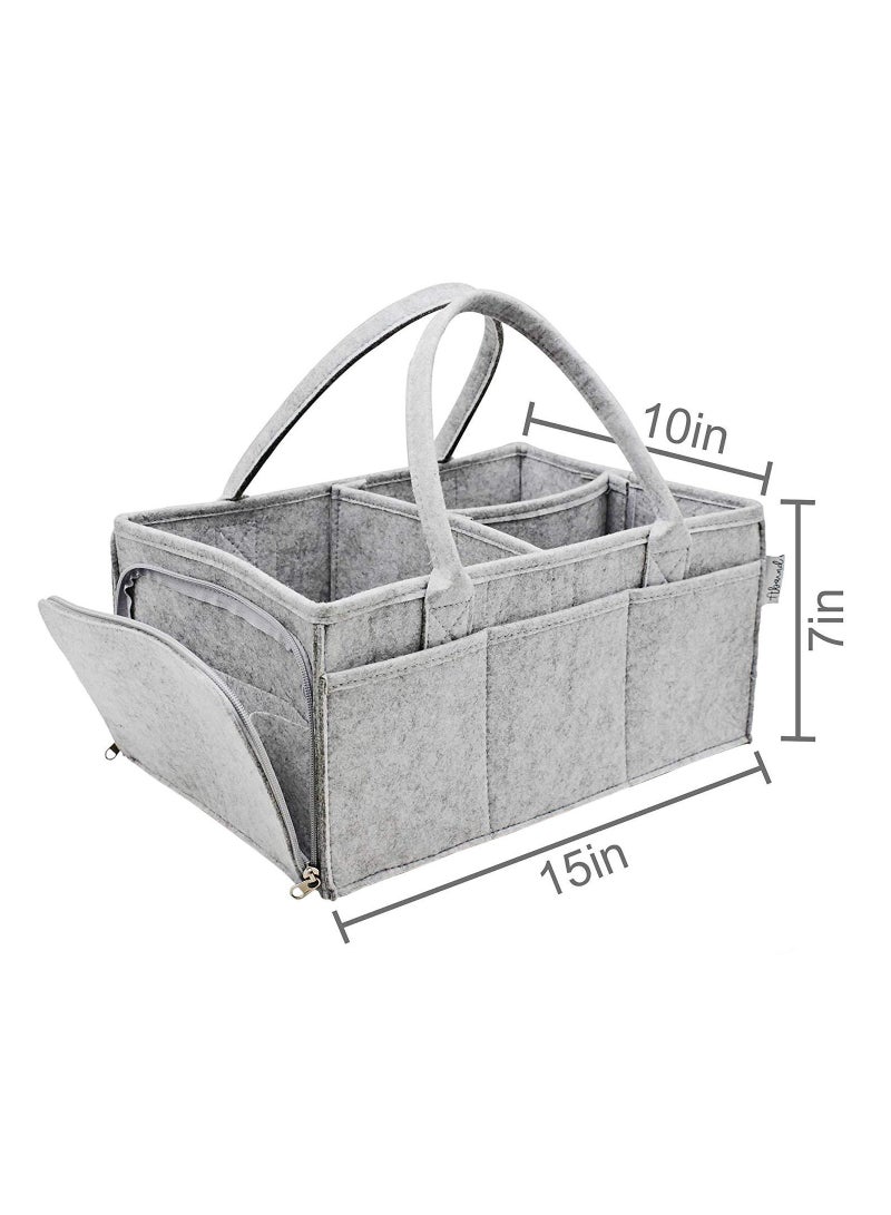 Gonice Baby Diaper Caddy Organizer For Boy Or Girl Large Nursery Storage Bin Basket Portable Holder Tote Bag For Changing Table And Car Baby Shower Gift Newborn Essentials Stuff Registry Must Haves Item  - Image 2